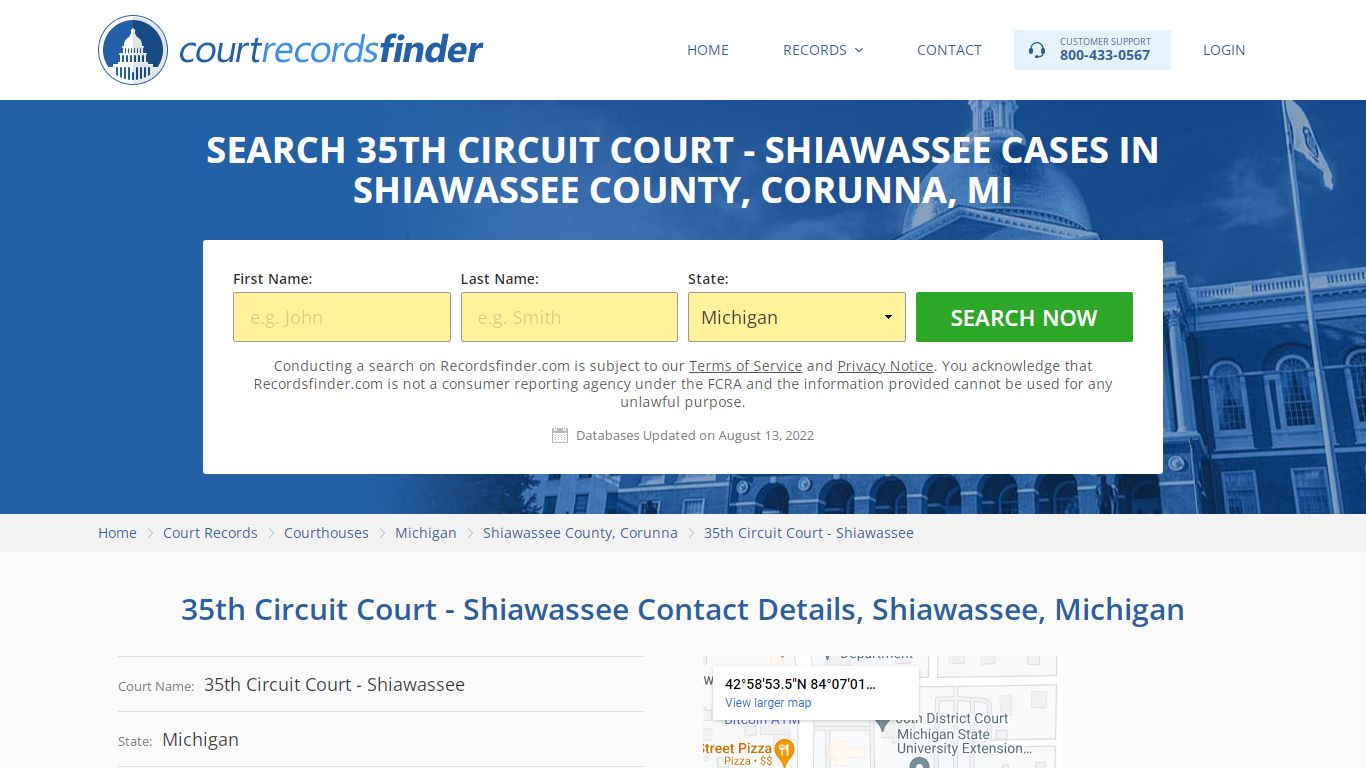 35th Circuit Court - Shiawassee Case Search - Shiawassee ...